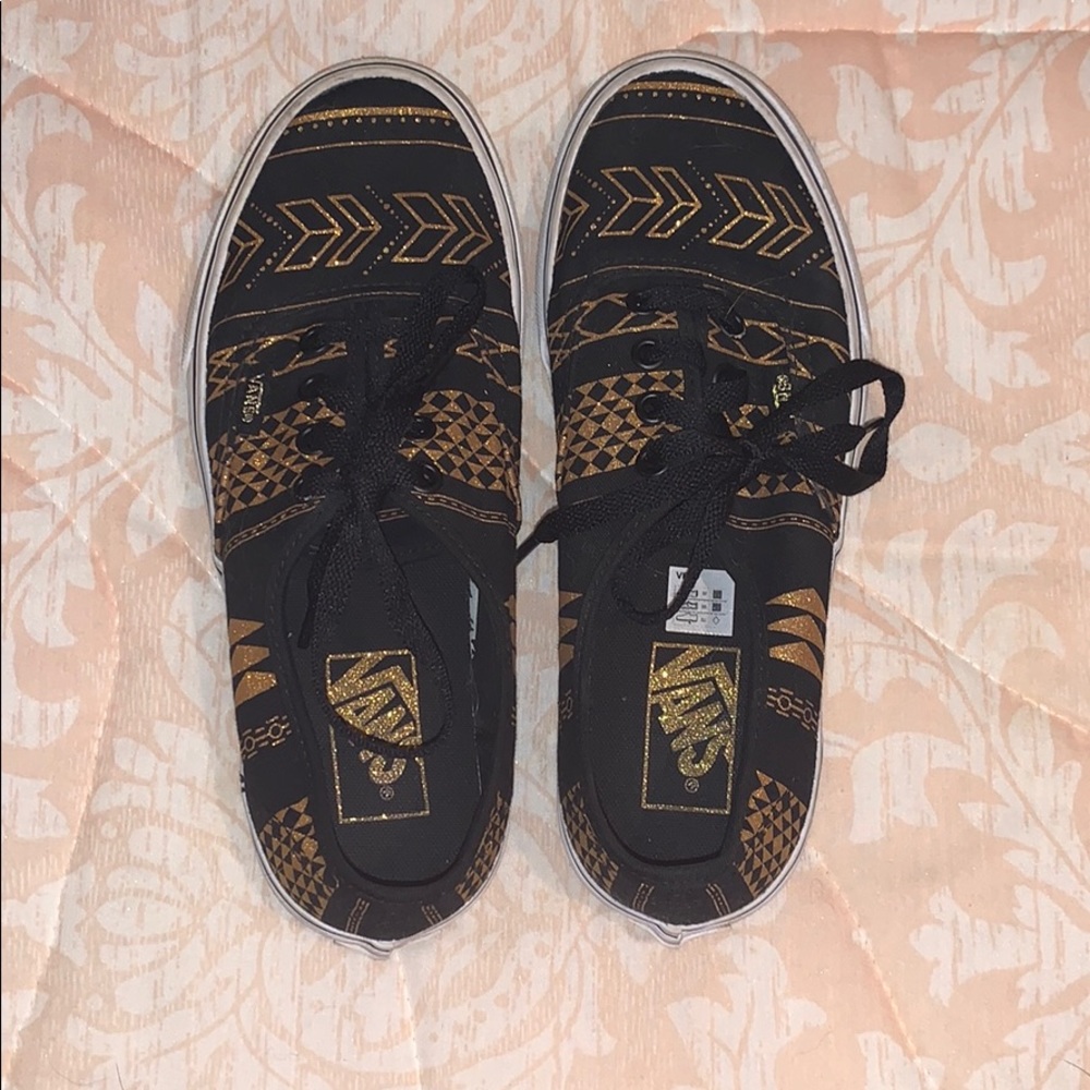 Gold pattern vans